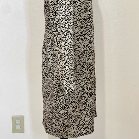 Spenser Jeremy |Silk Mock Neck Leopard Print Dress Size 12 - Picture 7 of 16